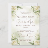 ボヘミアン風スペイン語結婚式招待状 招待状 (正面)