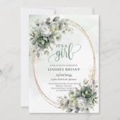 ボヘミアン風ダスティグリーン ユーカリ テーマ スイート 招待状 (正面)