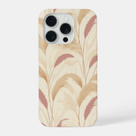 ボヘミアン風パンパスグラス プルームの植物デザイン iPhone 15 PROケース