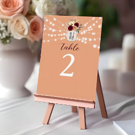 ボヘミアン風フラワーの結婚式 テーブルナンバー