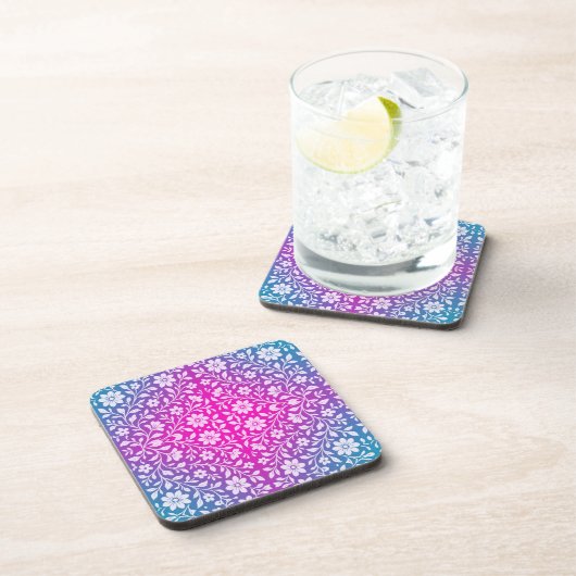 ボヘミアン風フラワーハードプラスチックコースター コースター (右側)