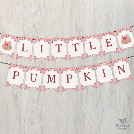 ボヘミアン風フラワーリトルパンプキン誕生日ガーランドバナー バンティングフラッグ
