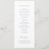 ボヘミアン風天体ウェディング プログラム (裏面)