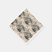 ボヘミアン風抽象的山景色パターンアート スタンダードカクテルナプキン (角)