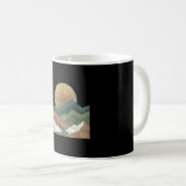 ボヘミアン風景山ジオメトリックサン抽象画 コーヒーマグカップ (正面右)