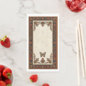 ボヘミアン風花柄ペイズリー枠蝶バス用品 (インサイチュ)