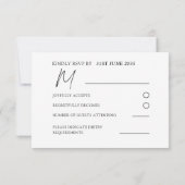 ボヘミアン風 グリーン・ユーカリとゴールドの結婚式RSVP 出欠カード (裏面)