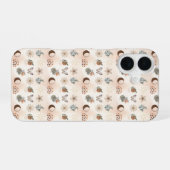 ボヘミアン風 天体柄 フラワー iPhone 16ケース (裏面横)