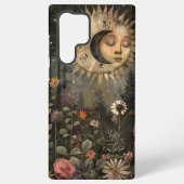ボヘミアン風 天体 太陽 月 野の花 ガーデン SAMSUNG GALAXYケース (裏面)