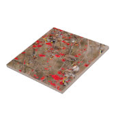 ボヘミアン食べ物を与えワックスウィングズオンマウンテンアッシュ タイル (側面)