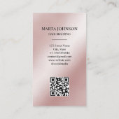 ボヘミアン・アフロ・アメリカン編組QRコード 名刺 (裏面)