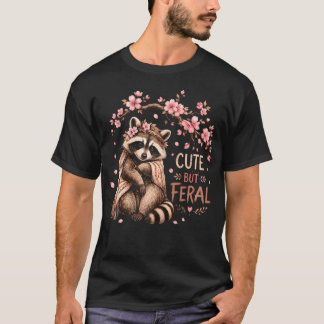 ボヘミアン・アライグマ かわいいけど野生の桜 Tシャツ