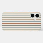 ボヘミアン・アースカラーの縦ストライプ モダン ミニマリスト柄 Case-Mate iPhoneケース (裏面 (横))