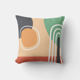 ボヘミアン・アート抽象芸術虹と太陽 クッション