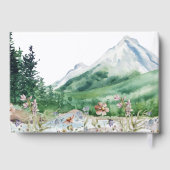 ボヘミアン ウェディング | 田舎の山の野の花 ゲストブック (裏面)