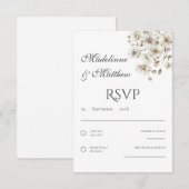 ボヘミアン ウェディング RSVP カード (正面/裏面)