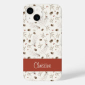 ボヘミアン・ウッドランド・ウィンターベリー柄 Case-Mate iPhoneケース (裏面)