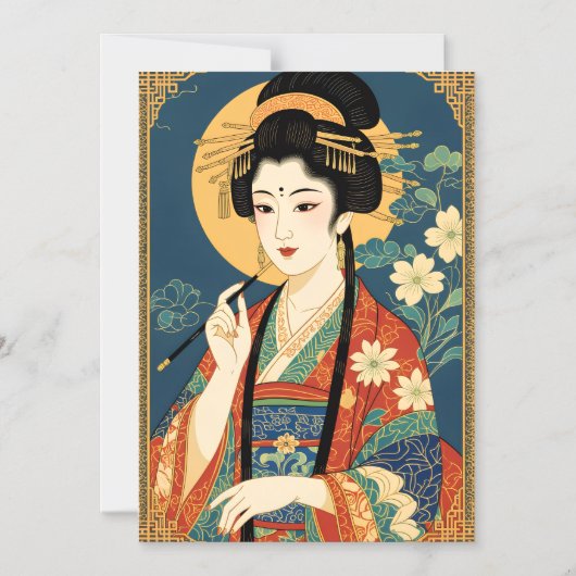 「ボヘミアン・エレガンス | ユニーク結婚式招待状 マグネット招待状 (正面)