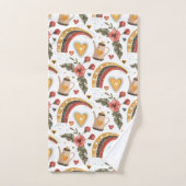 ボヘミアン・ガーデン・オブ・ラブ&レインボウ バスタオルセット (ハンドタオル)