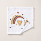 ボヘミアン・ガーデン・オブ・ラブ&レインボウ バスタオルセット (ウォッシュタオル)