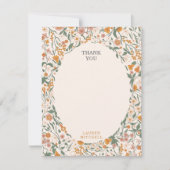 ボヘミアン ガーデン フラワー ウェディング サンキューカード (正面)