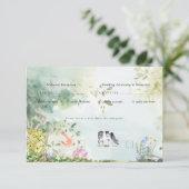 ボヘミアン ガーデン ワイルドフラワー | 結婚式 RSVP (スタンド正面)