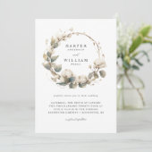 ボヘミアン・コットン&ユーカリリース結婚ズ 招待状 (スタンド正面)