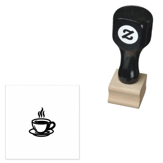 ボヘミアン コーヒー カップ ゴム印 Cafe (押印)