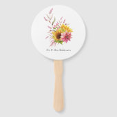 ボヘミアン・サンとブルゴーニュ・プラム結婚フローラ ハンドファン (正面)