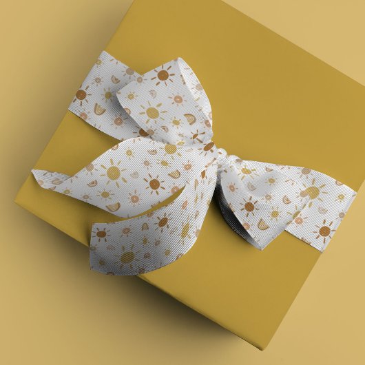 ボヘミアン・サンシャインとレインボウが黄色 グログランリボン