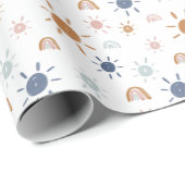 ボヘミアン・サンシャインとレインボウのアース・トーン ラッピングペーパー (ロールコーナー)