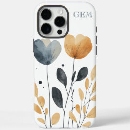 ボヘミアン・シックなトレンディーな水彩花柄 iPhone 16 PRO MAXケース
