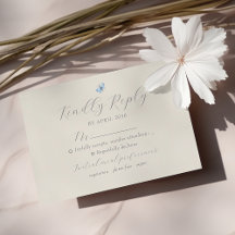 ボヘミアン・シックな春の結婚式RSVPカード