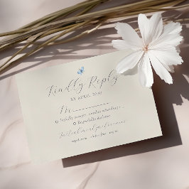 ボヘミアン・シックな春の結婚式RSVPカード 出欠カード