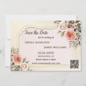 ボヘミアン・シックな水彩写真の結婚式延期案内カード セーブザデート (正面)