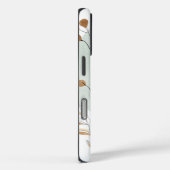 ボヘミアン・シックな水彩花柄 グリーン ブルー Case-Mate iPhoneケース (裏面 / 右)