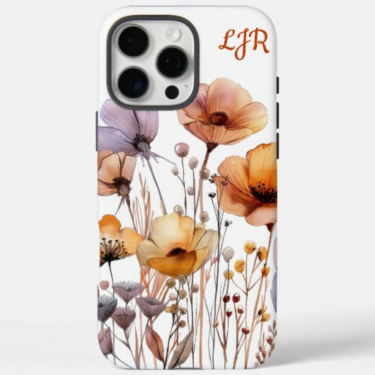 ボヘミアン・シックな水彩花柄 Case-Mate iPhoneケース (裏面)