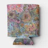 ボヘミアン・シックな花の庭 水彩画  缶クーラー (裏面)