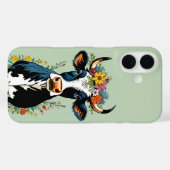 ボヘミアン・シック かわいい ミニマリスト 牛 花冠 Case-Mate iPhoneケース (裏面 (横))
