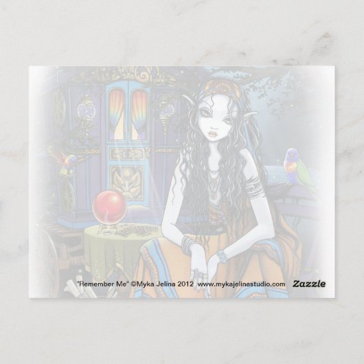 ボヘミアン・ジプシー占い師はがき ポストカード (裏面)