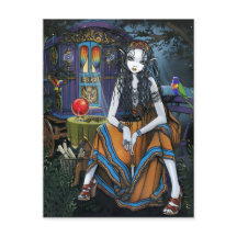 ボヘミアン・ジプシー占い師はがき