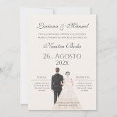 ボヘミアン スペイン風  結婚式 招待状 (正面)