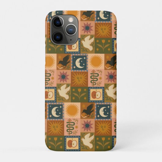 ボヘミアン・セレスト | レトロな太陽と月 Case-Mate iPhoneケース (裏)