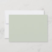 ボヘミアン・セージグリーンのユーカリ ウェディングRSVP 出欠カード (裏面)