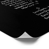 ボヘミアン+チック配色編集可能なフォトエスコートカード ポスター (角)