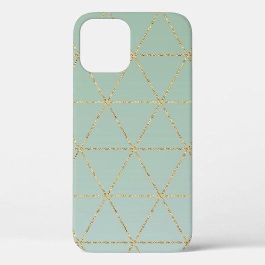 ボヘミアン チック ゴールド ミント 幾何学 ラグジュアリー Case-Mate iPhoneケース (裏面)