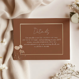 ボヘミアン・テラコッタの結婚式詳細 エンクロージャーカード