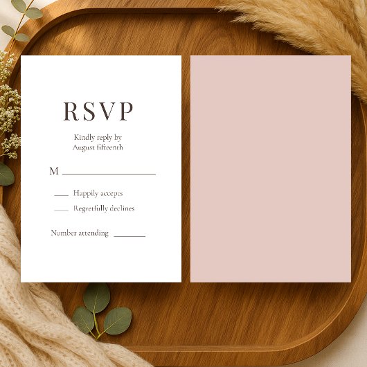 ボヘミアン テラコッタ クレイ ミニマリスト 結婚式 RSVP