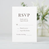 ボヘミアン テラコッタ クレイ ミニマリスト 結婚式 RSVP (スタンド正面)