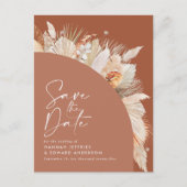 ボヘミアン・テラコッタ・パンパス・グラス・フォト 案内ポストカード (正面)